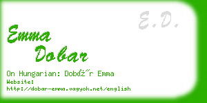 emma dobar business card